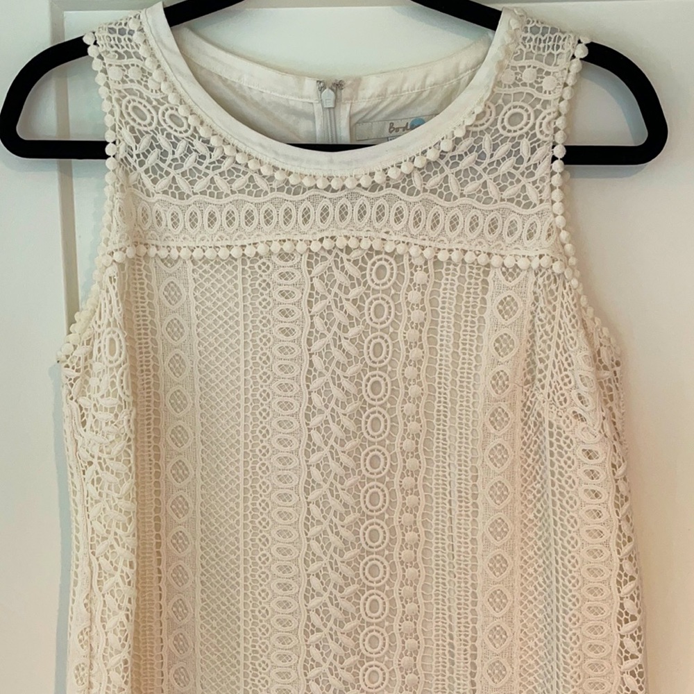 Beautiful 100% cotton lace Boden midi dress